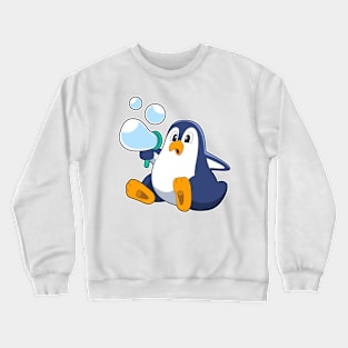 Penguin with Soap bubbles Crewneck Sweatshirt